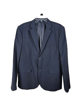 H&M Sport Jacket mens 44R Navy Blue Blazer Sport Suit Coat Slim Fit NEW